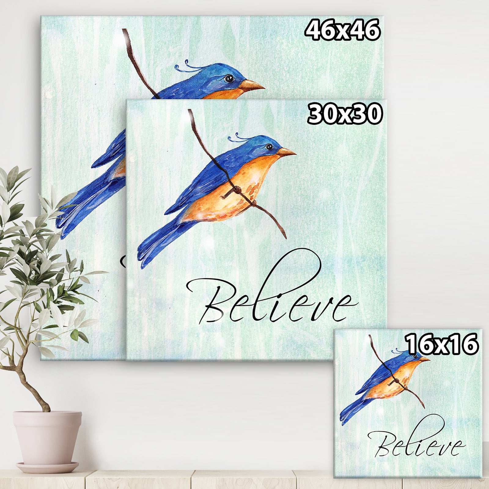 Bird Inspiration III - Cottage Premium Canvas Wall Art