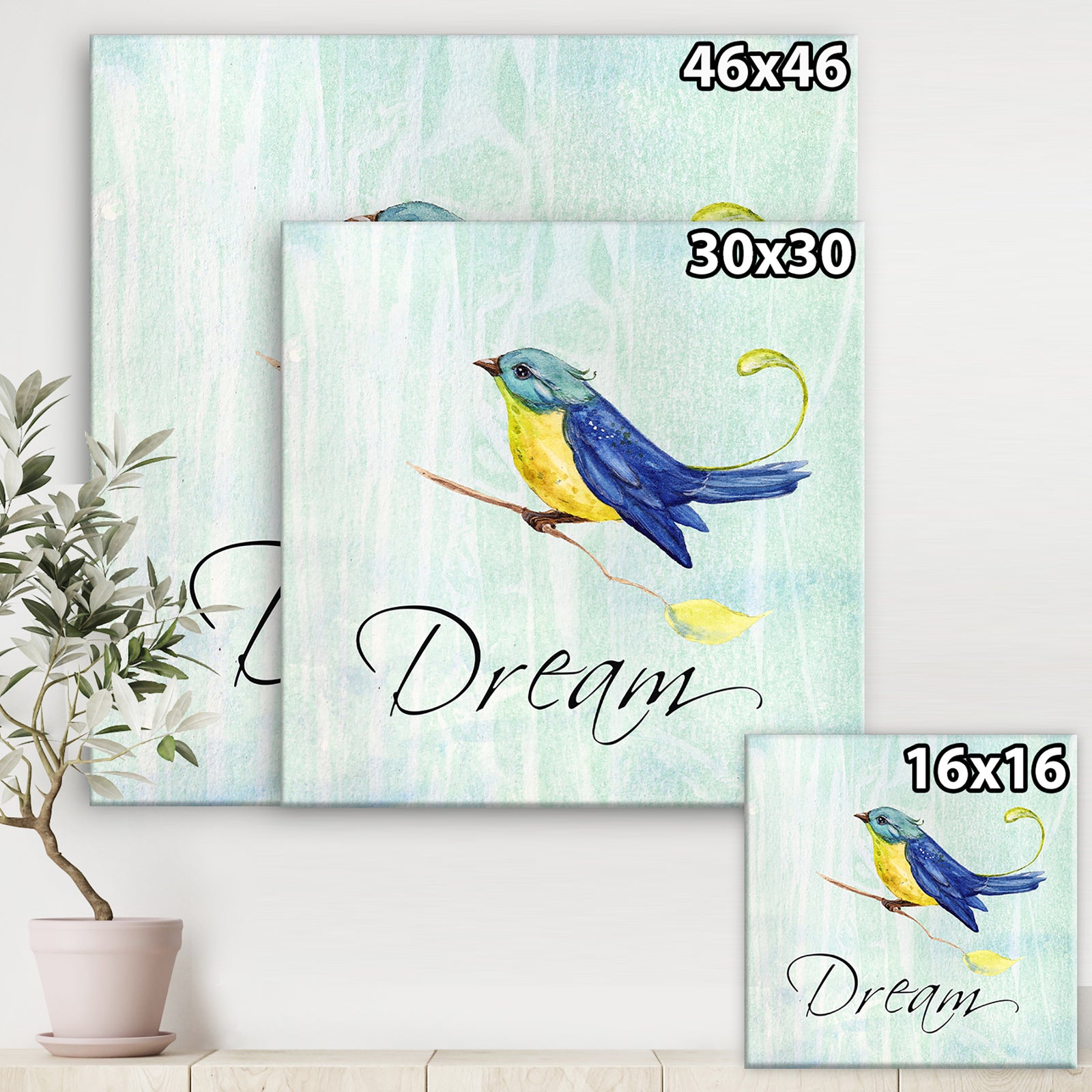 Bird Inspiration IV - Cottage Canvas Wall Art