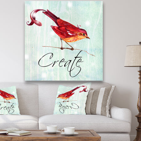 Bird Inspiration V - Cottage Canvas Art Print