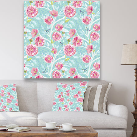 Evening Garden Pattern I - Cottage Gallery-wrapped Canvas