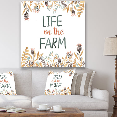 Life On The Farm - Cottage Canvas Wall Art