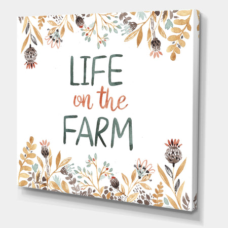Life On The Farm - Cottage Canvas Wall Art