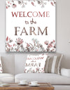 Welcome To The Farm - Cottage Canvas Art Print