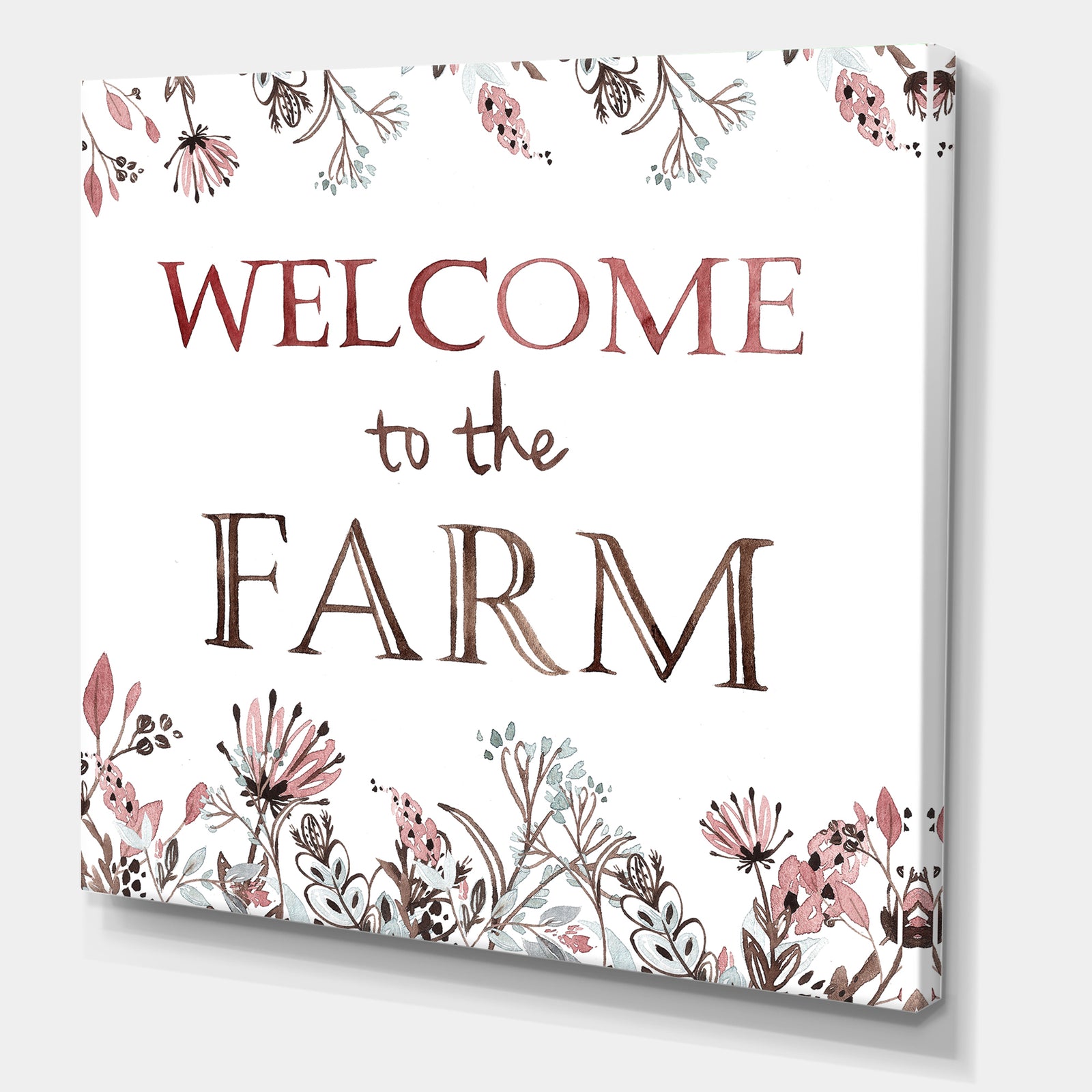 Welcome To The Farm - Cottage Canvas Art Print