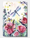 Dragonfly And Red Spring Flowers - Cottage Gallery-wrapped Canvas