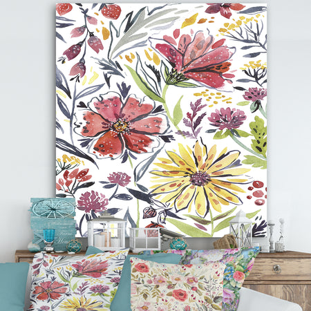 Wildflowers 1 - Cottage Canvas Artwork