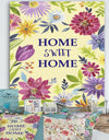 Home Sweet Home Flower Wreath - Cottage Canvas Wall Art