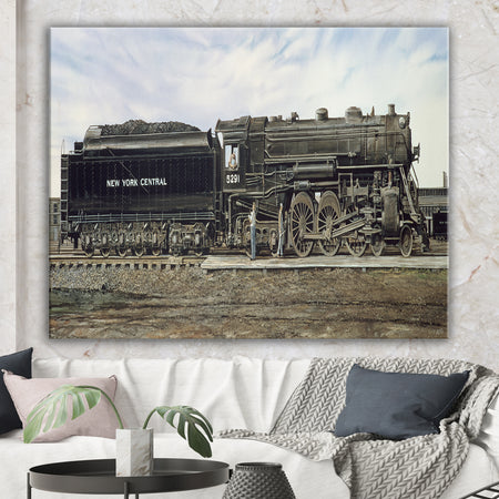 N Y Central Hudson - Traditional Gallery-wrapped Canvas