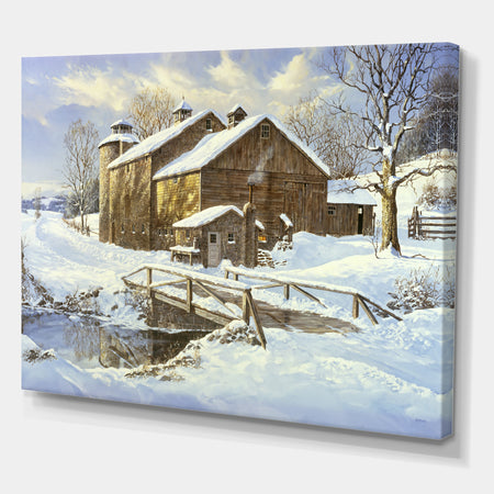 Fresh Snow - Farmhouse Canvas Artwork