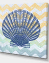 Chevron-Shell-1-7914 - Nautical & Coastal Canvas Wall Art