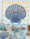 Chevron-Shell-1-7914 - Nautical & Coastal Canvas Wall Art