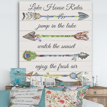 Sentimental Arrows-Lake House Rules - Lake House Gallery-wrapped Canvas