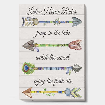 Sentimental Arrows-Lake House Rules - Lake House Gallery-wrapped Canvas
