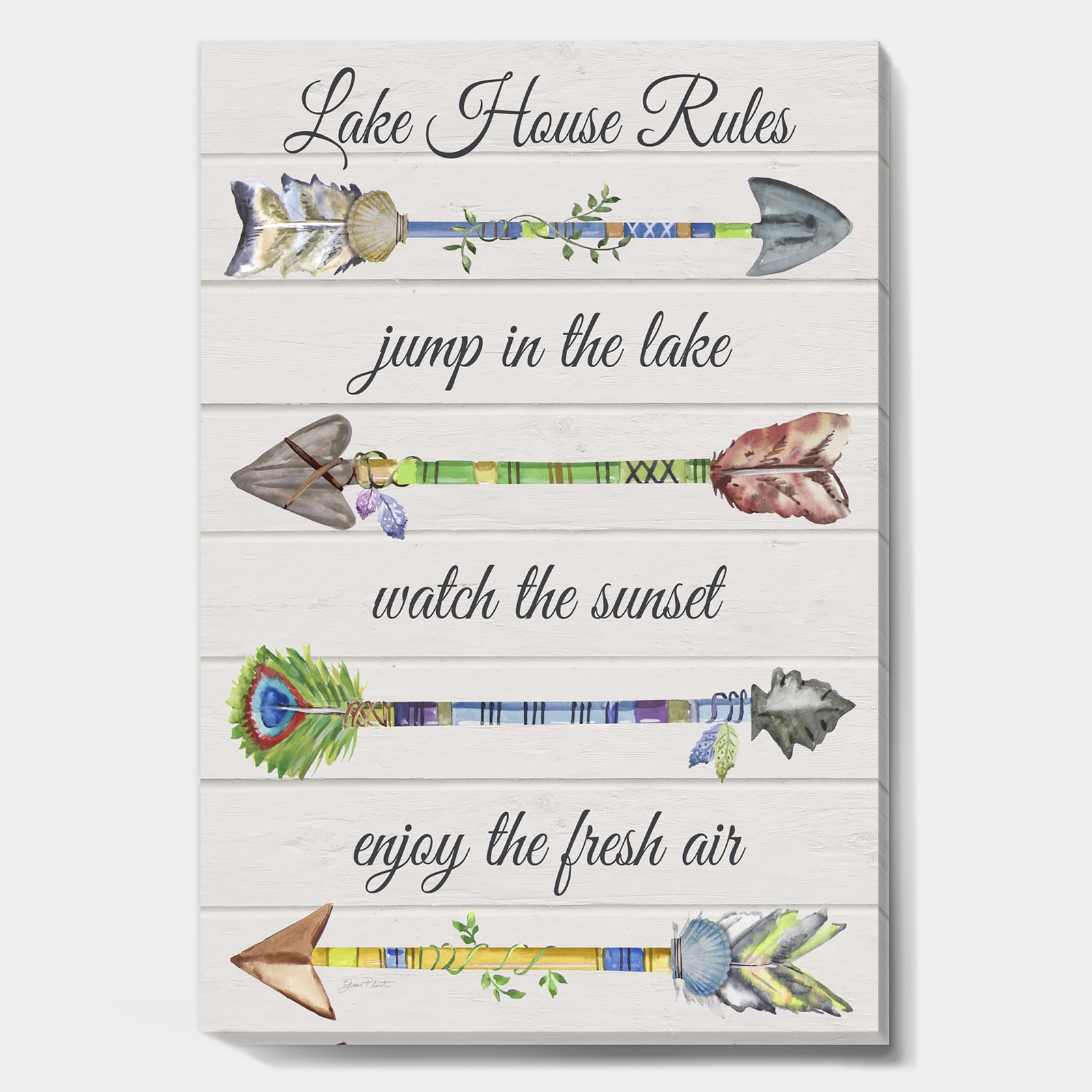 Sentimental Arrows-Lake House Rules - Lake House Gallery-wrapped Canvas