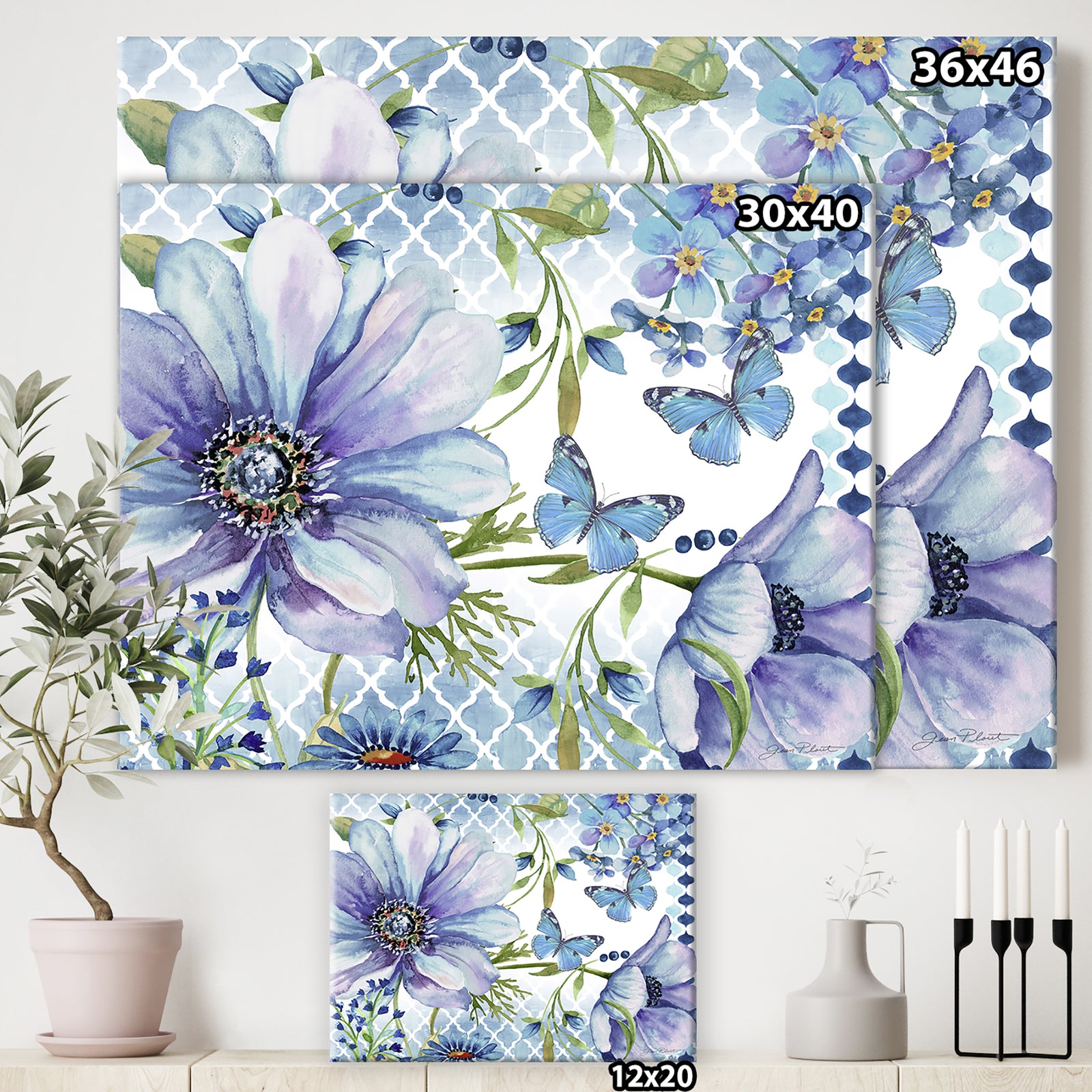 Sheila's Lovely Garden-JP3930 - Cottage Premium Canvas Wall Art