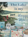 The Lake is My Happy Place - Lake House Canvas Wall Art