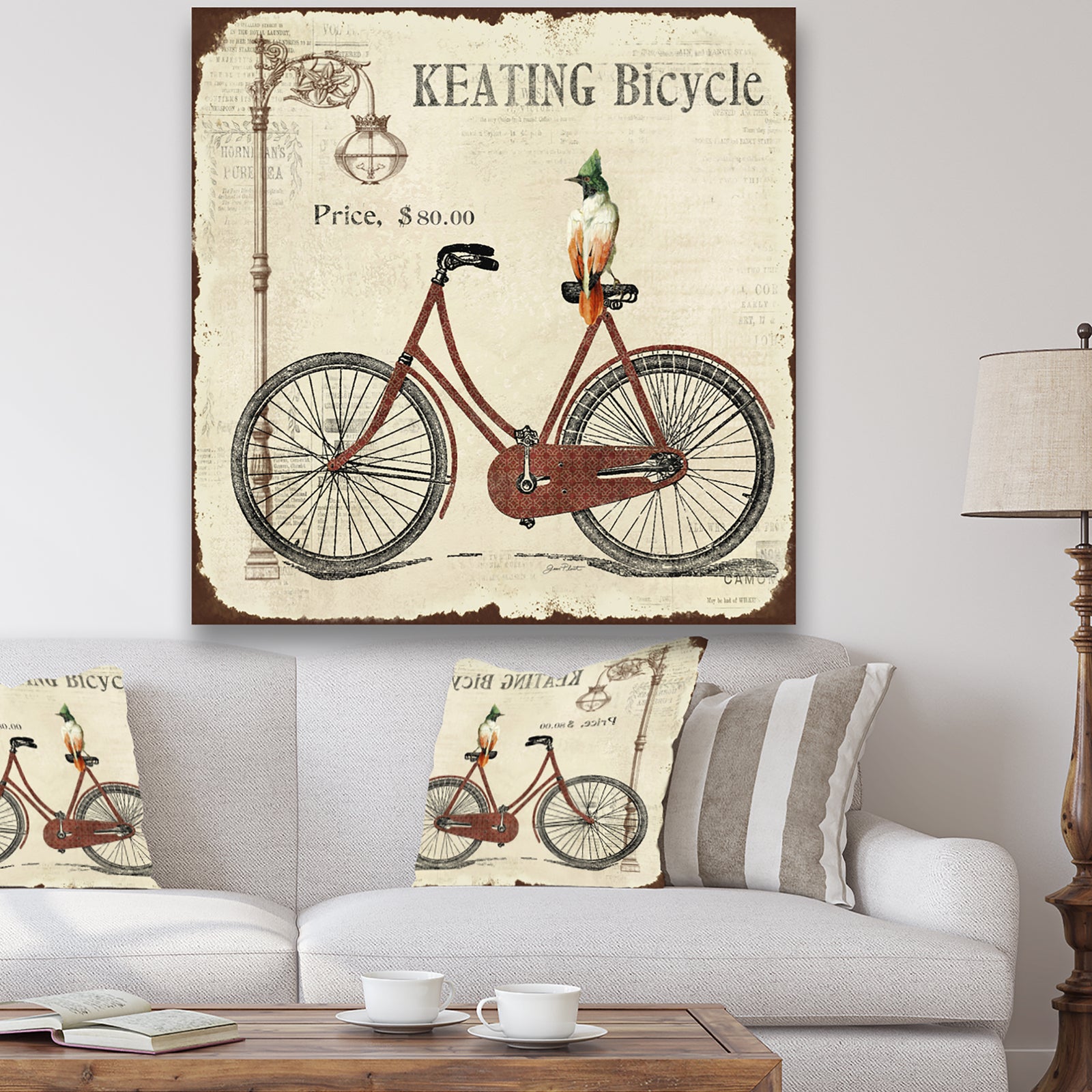 BIKE-KEATING BICYCLE - Cottage Canvas Art Print