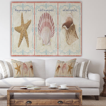 Sea Shells-E - Cottage Premium Canvas Wall Art