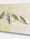 Birds Gathered On Wire Paris II - Cottage Gallery-wrapped Canvas