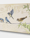 Birds Gathered On Wire Paris I - Cottage Canvas Artwork