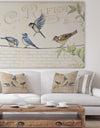 Birds Gathered On Wire Paris I - Cottage Canvas Artwork