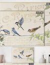 Birds Gathered On Wire Paris I - Cottage Canvas Artwork