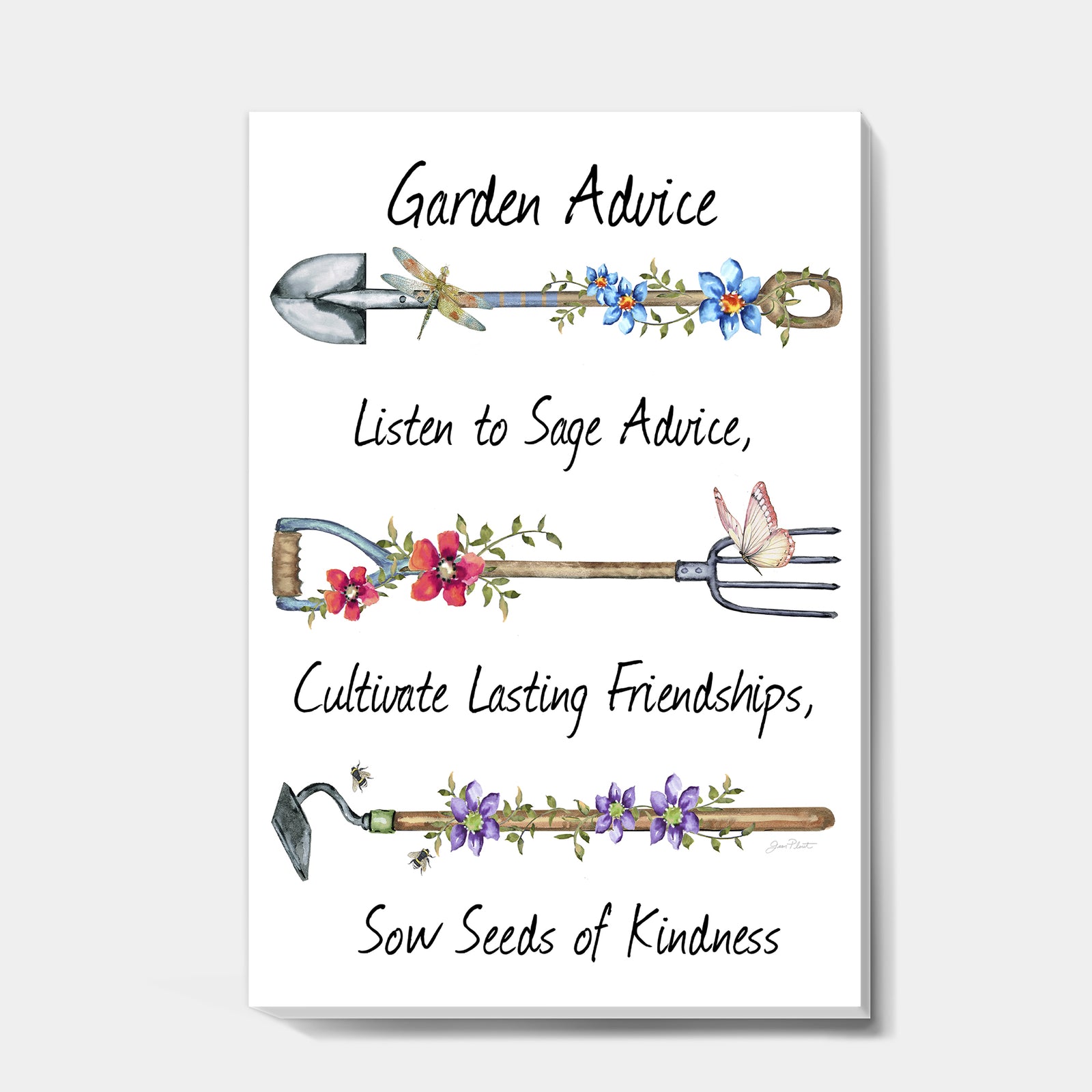 Garden Inspiration-D - Cottage Canvas Art Print