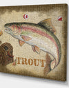 Trout Lakehouse Sketch - Nautical & Coastal Gallery-wrapped Canvas