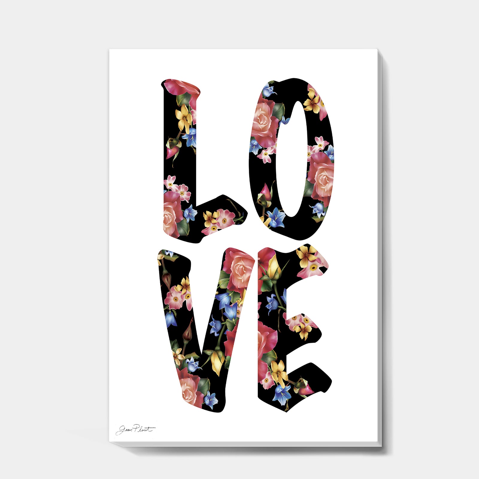 Flower Power Love - Cottage Canvas Artwork