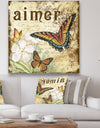 Inspirational Butterflies Love - Cottage Canvas Artwork