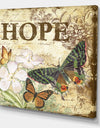 Inspirational Butterflies Hope - Cottage Canvas Wall Art