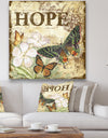 Inspirational Butterflies Hope - Cottage Canvas Wall Art