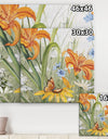 Orange Wildflowers In The Meadows II - Cottage Premium Canvas Wall Art