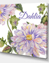 Purple Dahlia - Cottage Canvas Wall Art