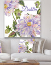 Purple Dahlia - Cottage Canvas Wall Art