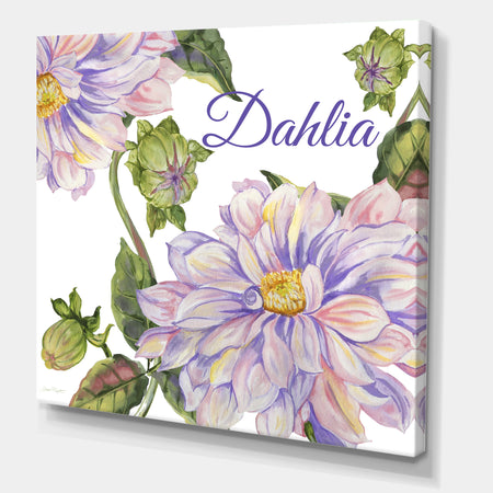 Purple Dahlia - Cottage Canvas Wall Art