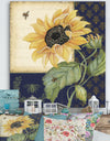 Sunflower Melody-B - Cottage Canvas Art Print