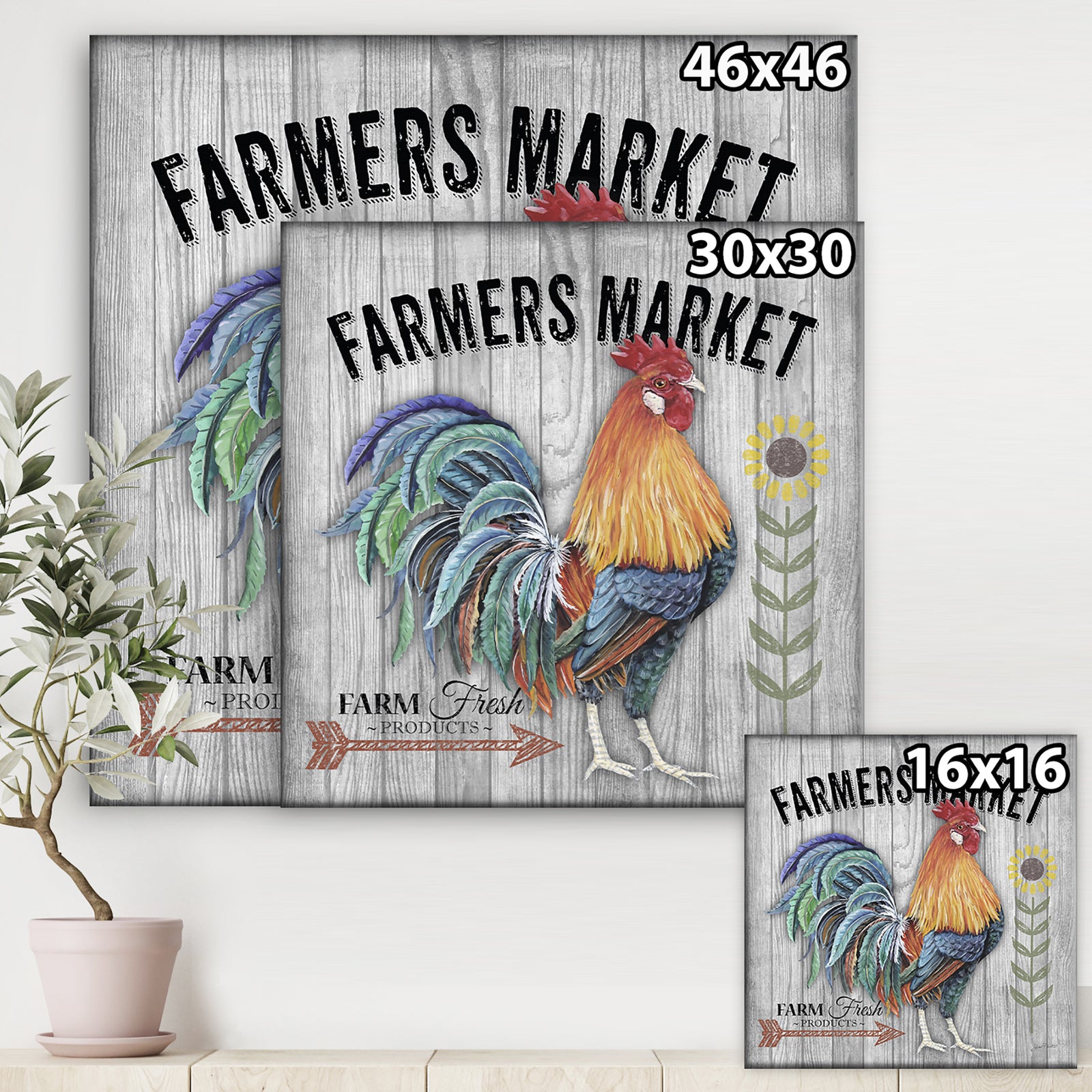 Farmers Market 3 - Farmhouse Canvas Artwork