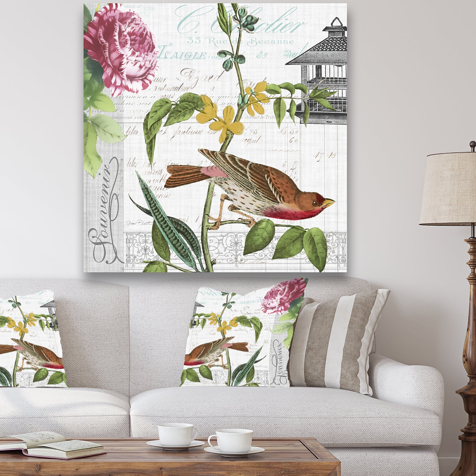 Birdwatchers Dream 2 - Cottage Canvas Art Print