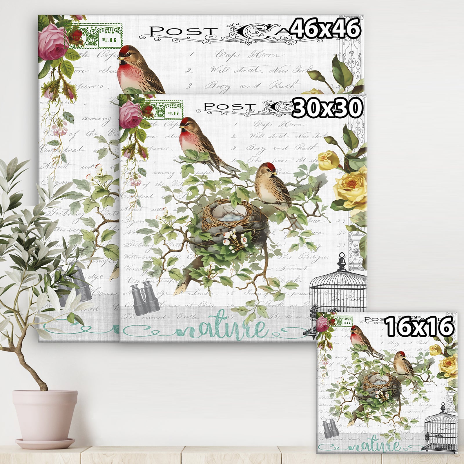 Birdwatchers Dream 3 - Cottage Gallery-wrapped Canvas