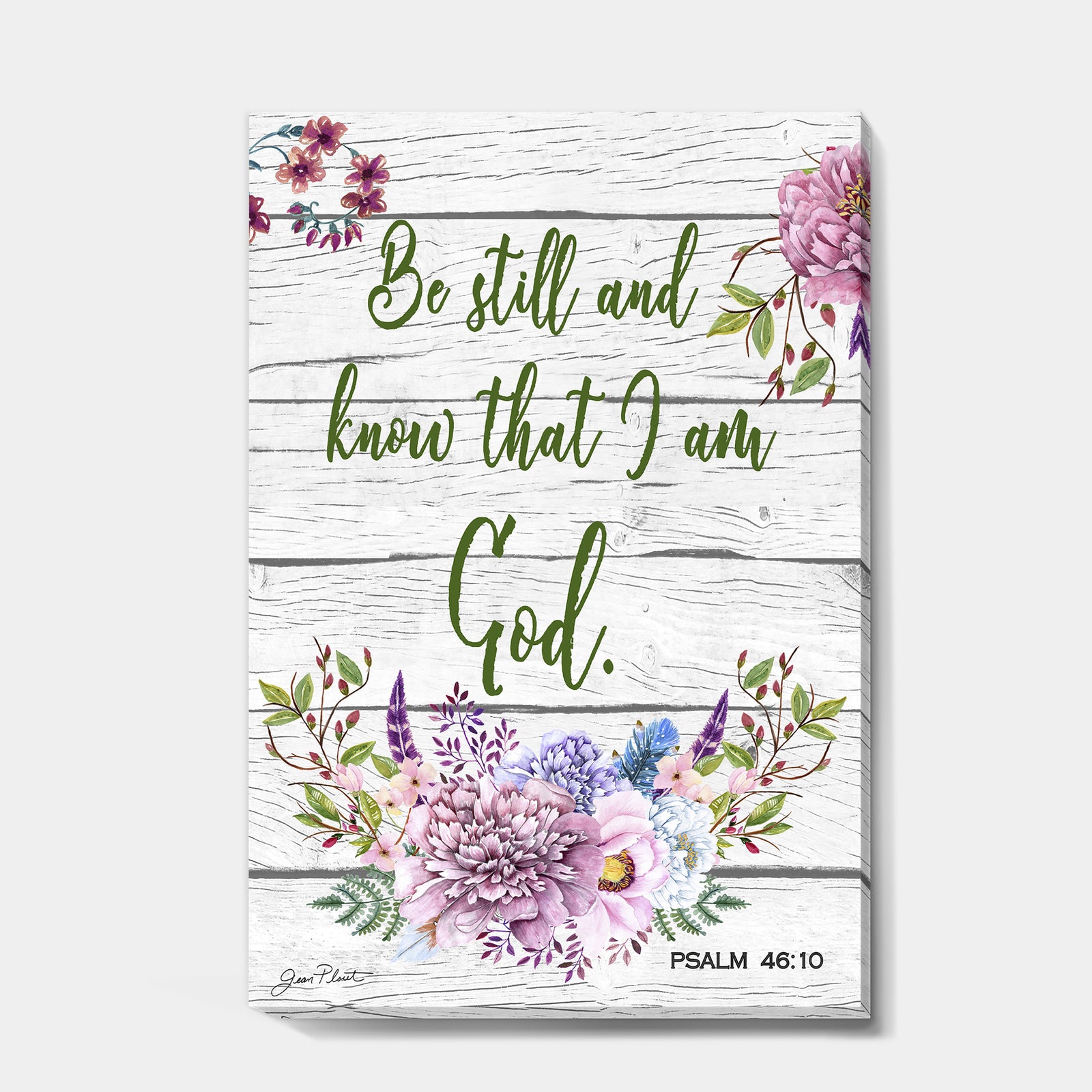 Garden Florals bible verse-A - Cottage Gallery-wrapped Canvas