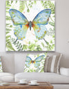 Botanical Butterfly Beauty 1 - Cottage Canvas Artwork