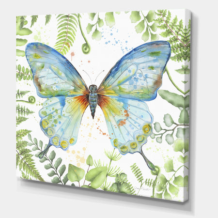 Botanical Butterfly Beauty 1 - Cottage Canvas Artwork