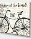 History Of The Bicycle-C - Traditional Premium Canvas Wall Art