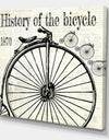 History Of The Bicycle-D - Traditional Canvas Wall Art