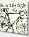 History Of The Bicycle-E - Traditional Canvas Art Print