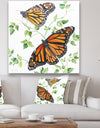 Summertime Butterflies B - Cottage Canvas Artwork