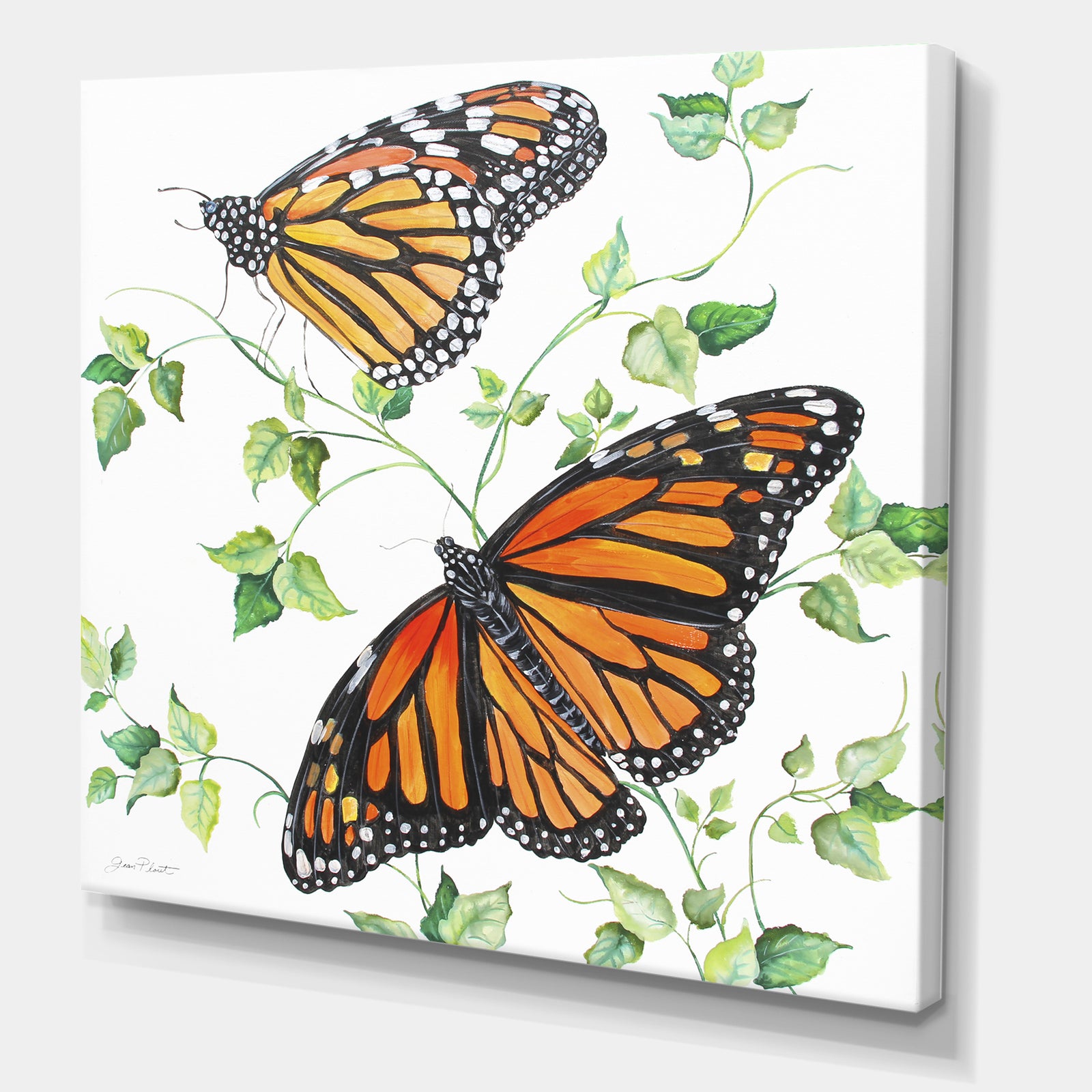 Summertime Butterflies B - Cottage Canvas Artwork