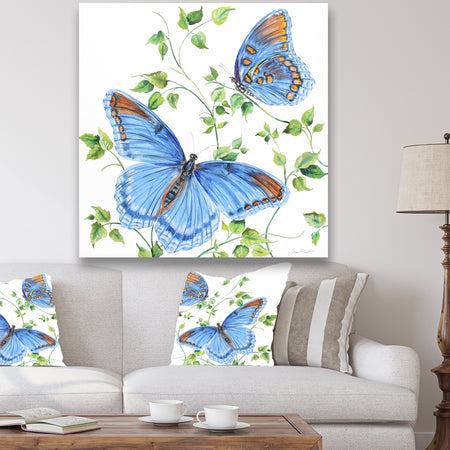 Summertime Butterflies C - Cottage Premium Canvas Wall Art
