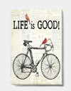 Bicycle With Cardinals C - Cottage Premium Canvas Wall Art